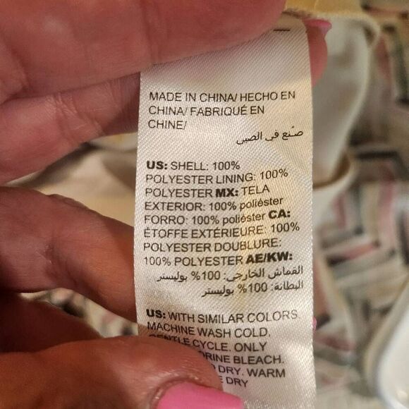 WHBM Purple Gray and Tan Print Chiffon Maxi Dress Size 14 (5084) - Picture 7 of 8